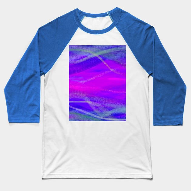 blue brushstroke Baseball T-Shirt by SikiuFactory